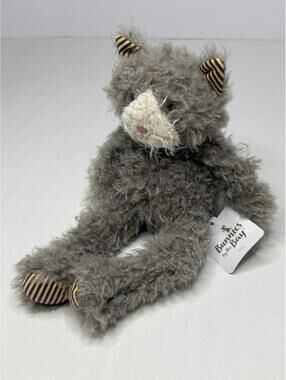 NEW Retired Bunnies By The Bay 12" Gray Scraggly Cat Stuffed Plush P46C